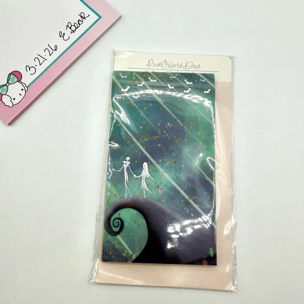 NEW Rose Colored Daze The Nightmare Before Christmas Vellum Sticky Notes
